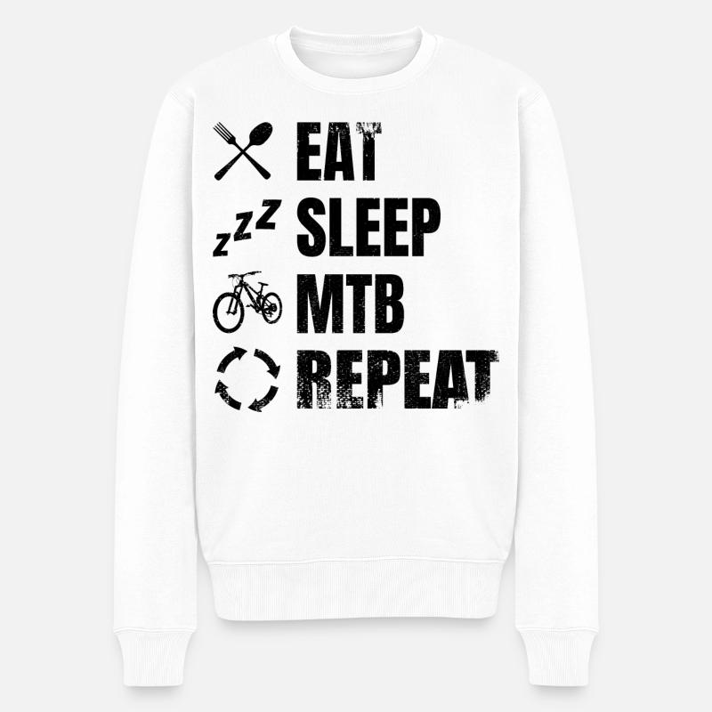 Routine de vététiste - Pull Premium bio Homme - blanc