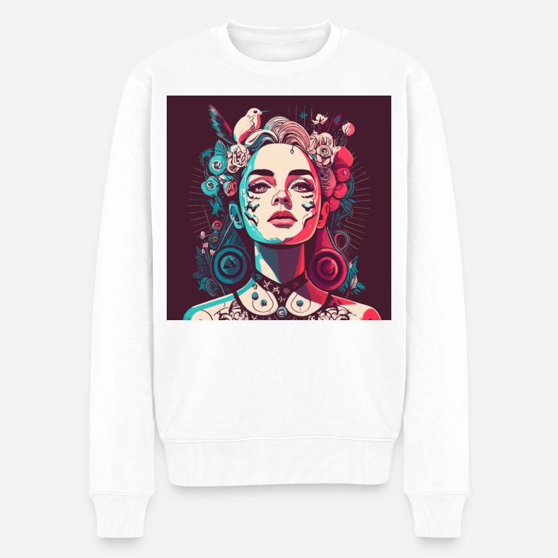 Ladybird - Männer Premium Bio Pullover - Weiß