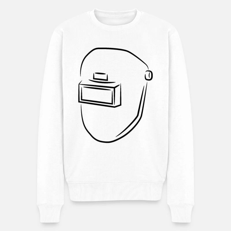 Schweißhelm Skizze - Männer Premium Bio Pullover - Weiß
