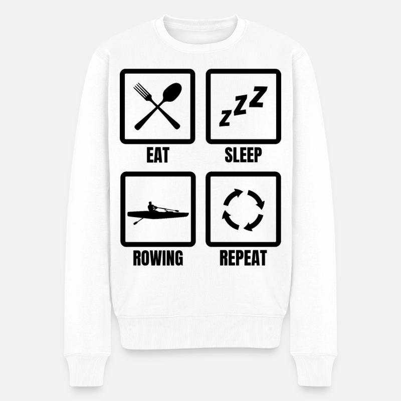 Routine du rameur - Pull Premium bio Homme - blanc