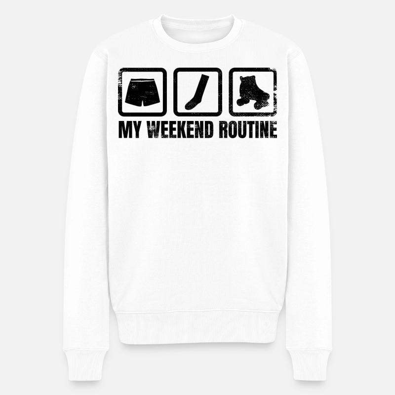 Week-end de patin à roulettes - Pull Premium bio Homme - blanc