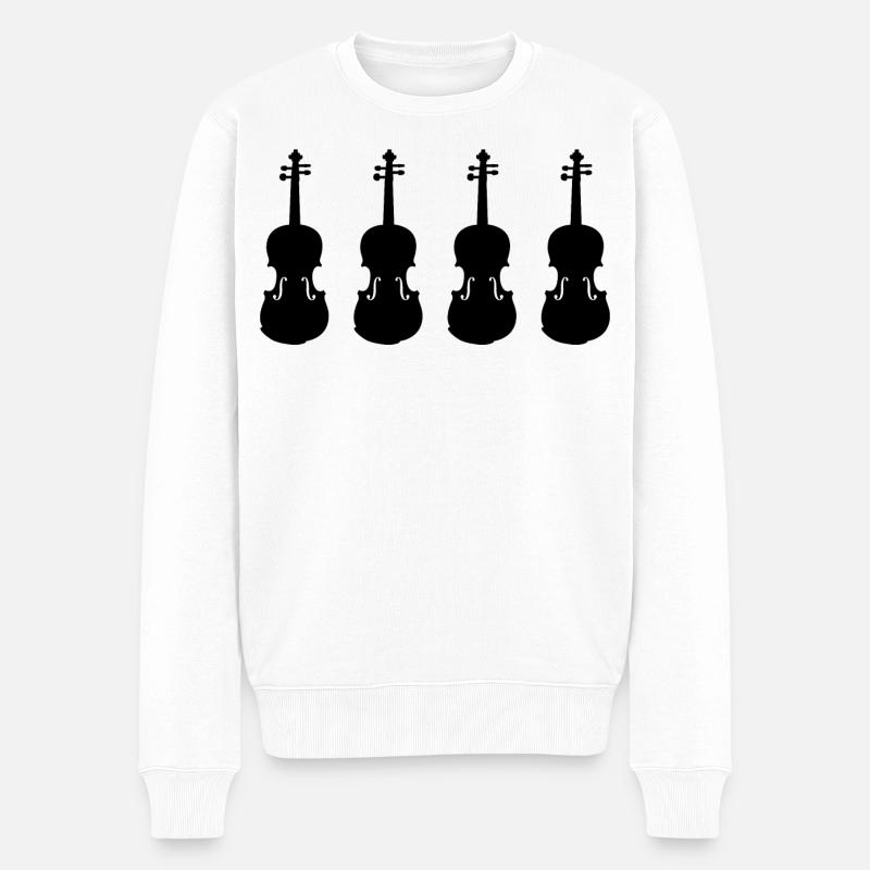 Violons - Pull Premium bio Homme - blanc