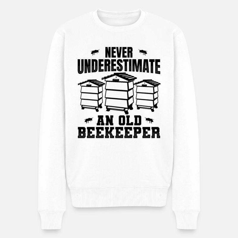 Imker Opa - Männer Premium Bio Pullover - Weiß