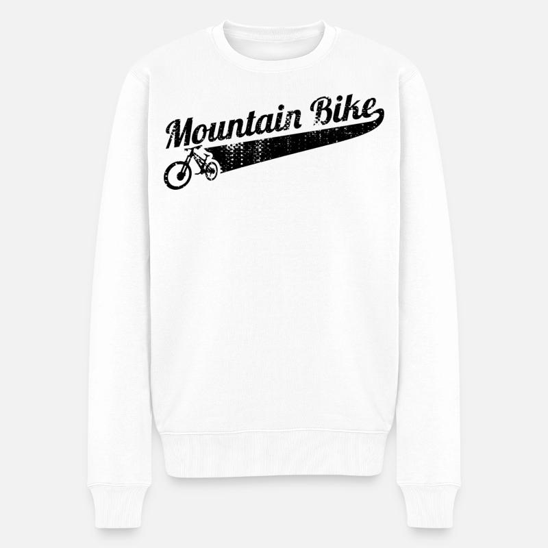 Mountainbike - Männer Premium Bio Pullover - Weiß