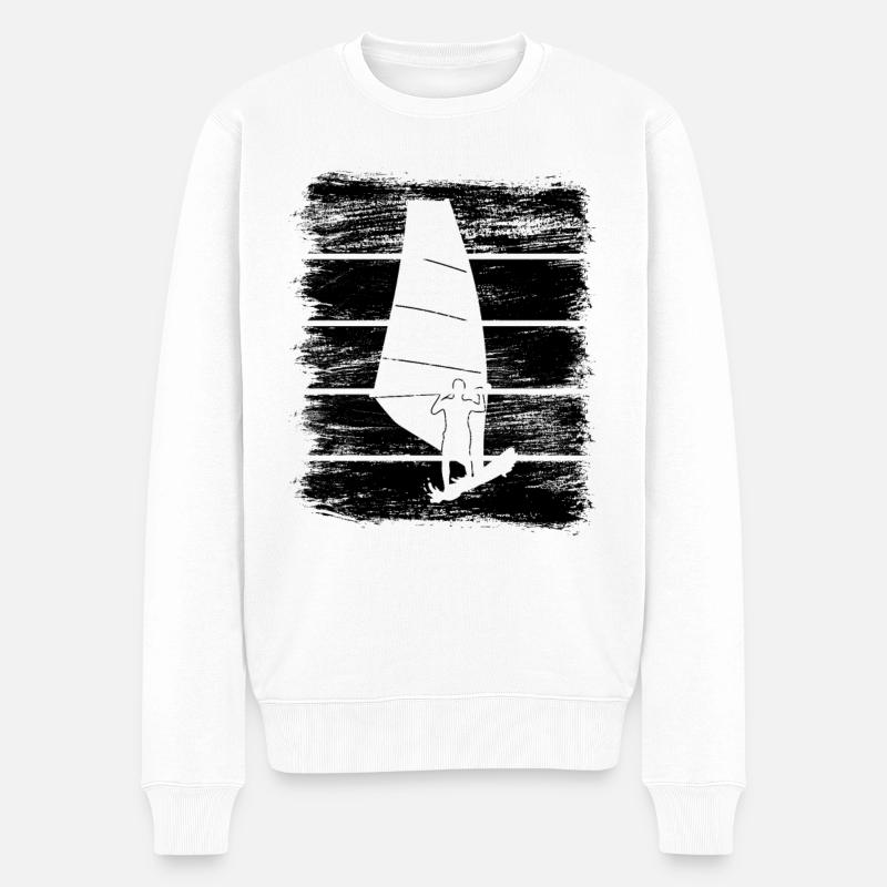 Windsurfen - Männer Premium Bio Pullover - Weiß