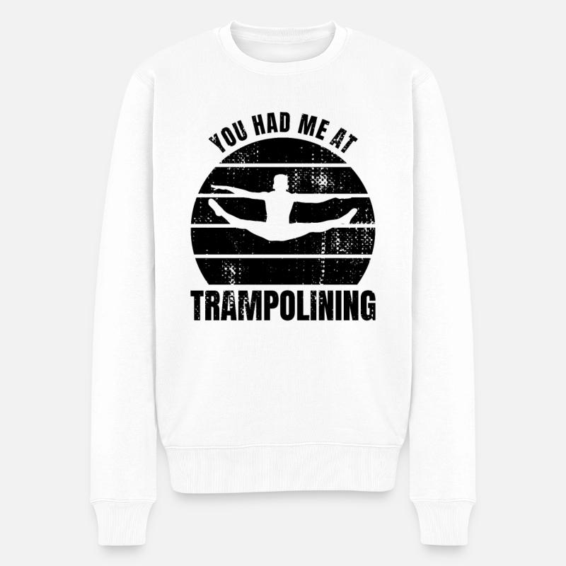 Dicton sur le trampoline - Pull Premium bio Homme - blanc