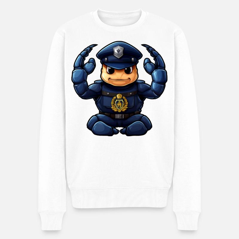 Policier Scorpion - Pull Premium bio Homme - blanc