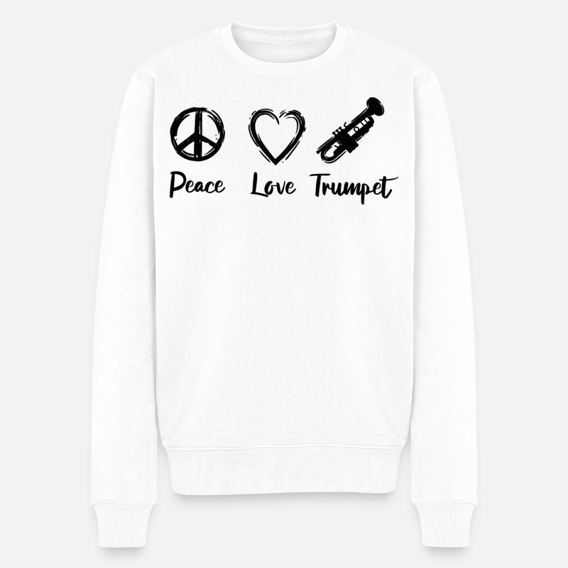 J’adore la trompette - Pull Premium bio Homme - blanc