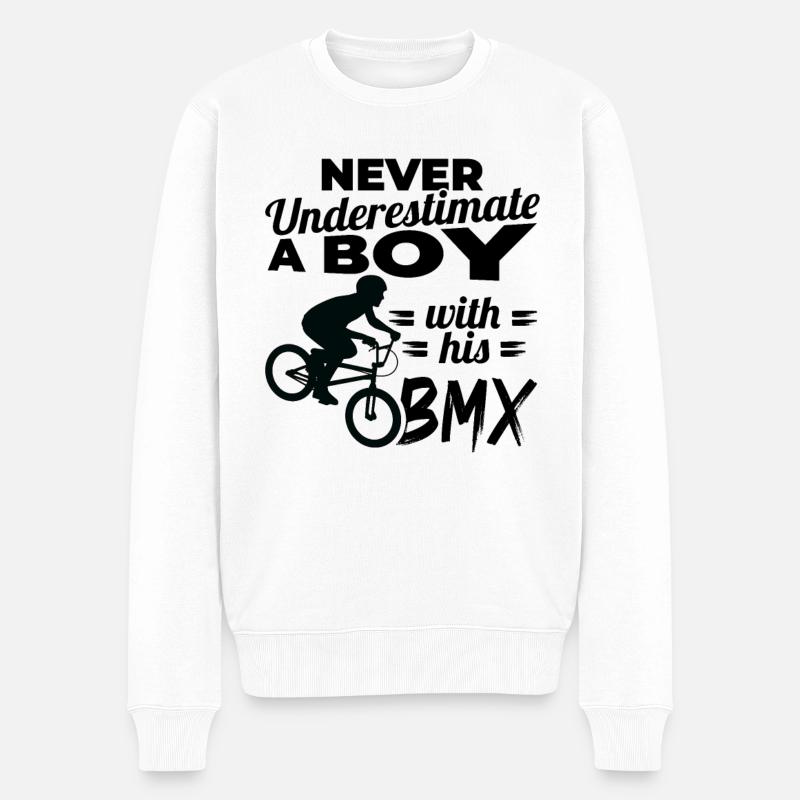 BMX Junge - Männer Premium Bio Pullover - Weiß