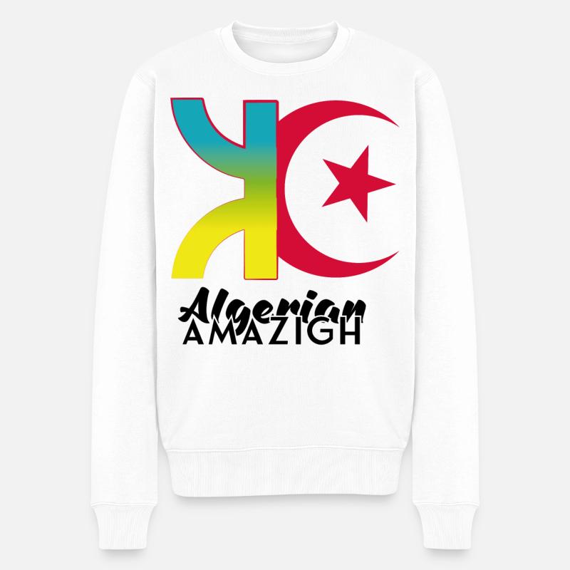 Algerischer Amazigh - Männer Premium Bio Pullover - Weiß