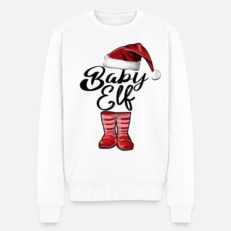 Bébé Elfe – Douce Conception de Noël - Pull Premium bio Homme - blanc