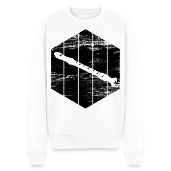Flûte - Pull Premium bio Homme - blanc - Devant - Thijin (182cm)
