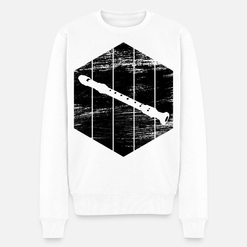 Flûte - Pull Premium bio Homme - blanc