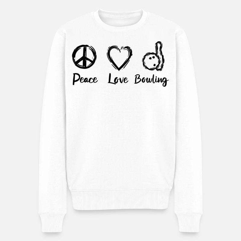 L’amour du bowling - Pull Premium bio Homme - blanc