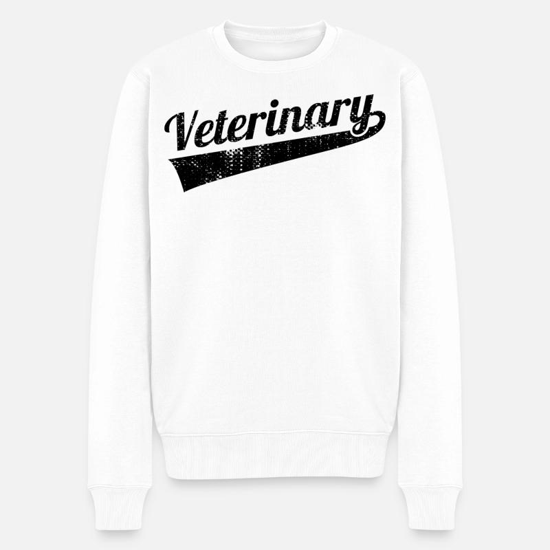 Tierarzt - Männer Premium Bio Pullover - Weiß