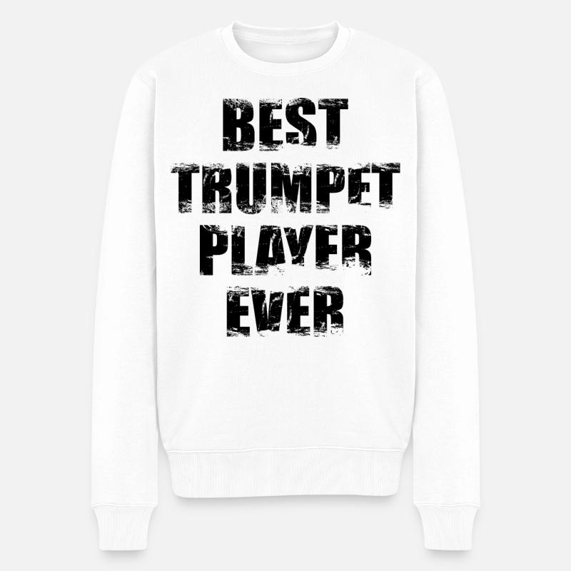 Bester Trompeter - Männer Premium Bio Pullover - Weiß