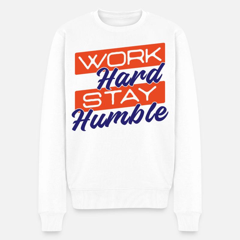 Arbeitskollege Statement Job Erfolg Karriere - Männer Premium Bio Pullover - Weiß