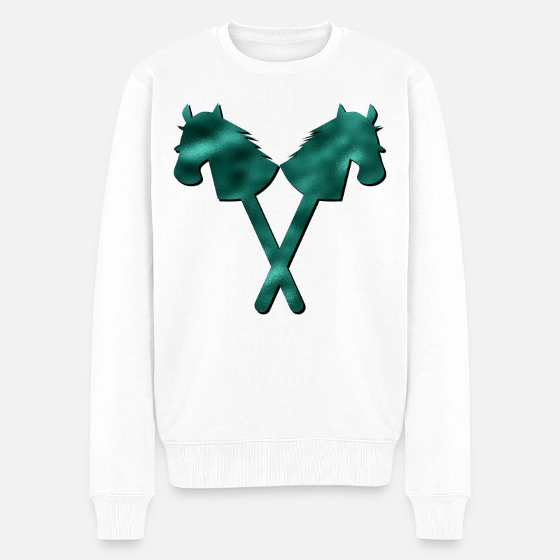 Hobby-Horsing ÉQUITATION - Pull Premium bio Homme - blanc