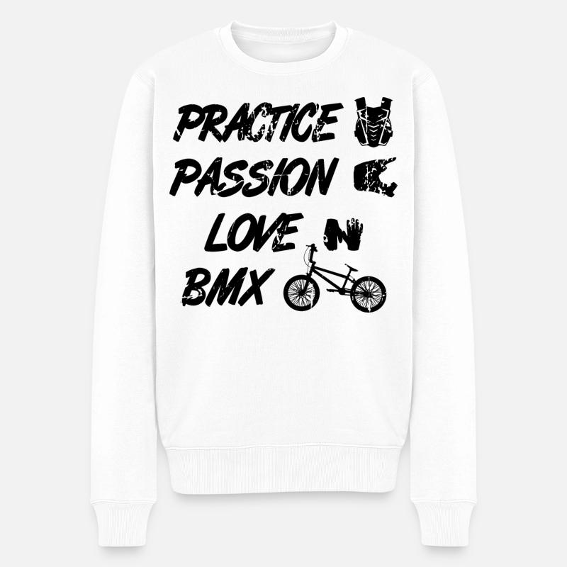 Passion Amour BMX - Pull Premium bio Homme - blanc