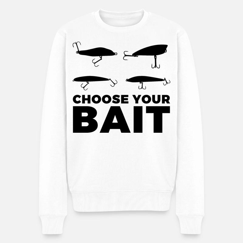 Fischköder - Männer Premium Bio Pullover - Weiß