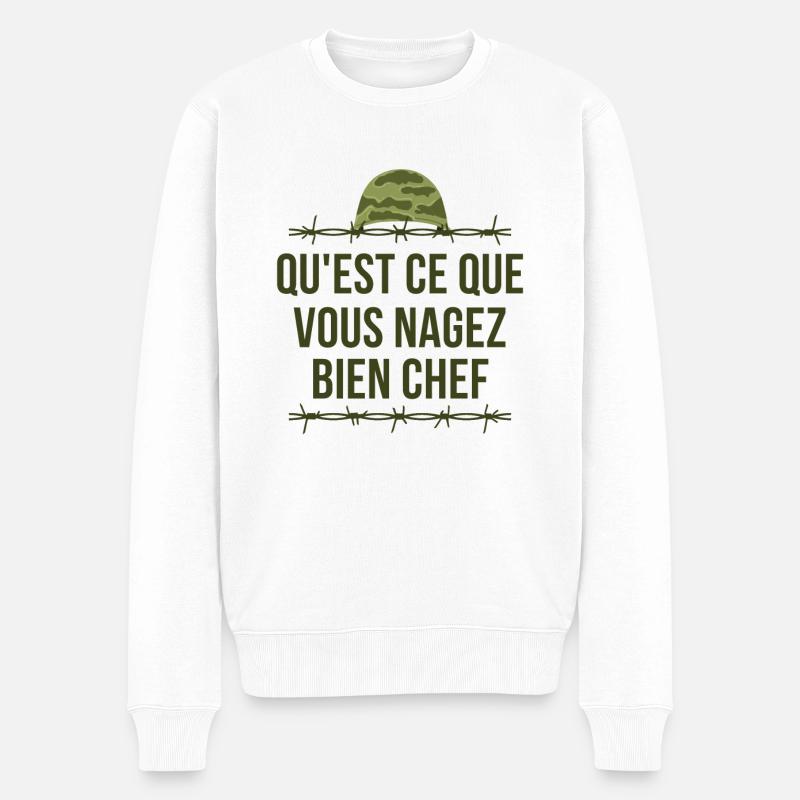 Tassin, 7ème compagnie, Chaudard - Pull Premium bio Homme - blanc