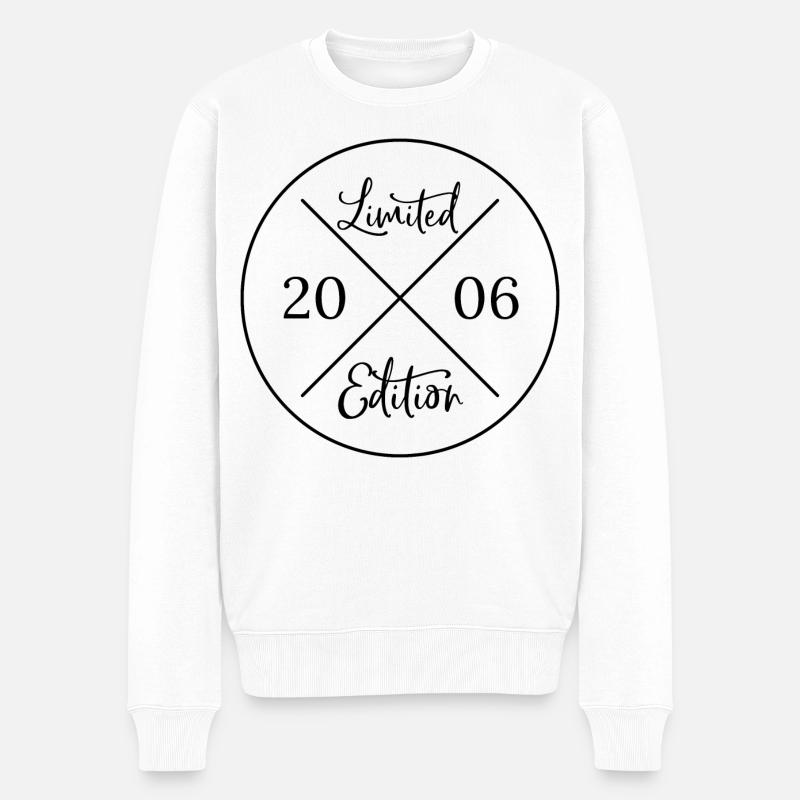Limited Edition 2006 - 20. Geburtstag - Männer Premium Bio Pullover - Weiß