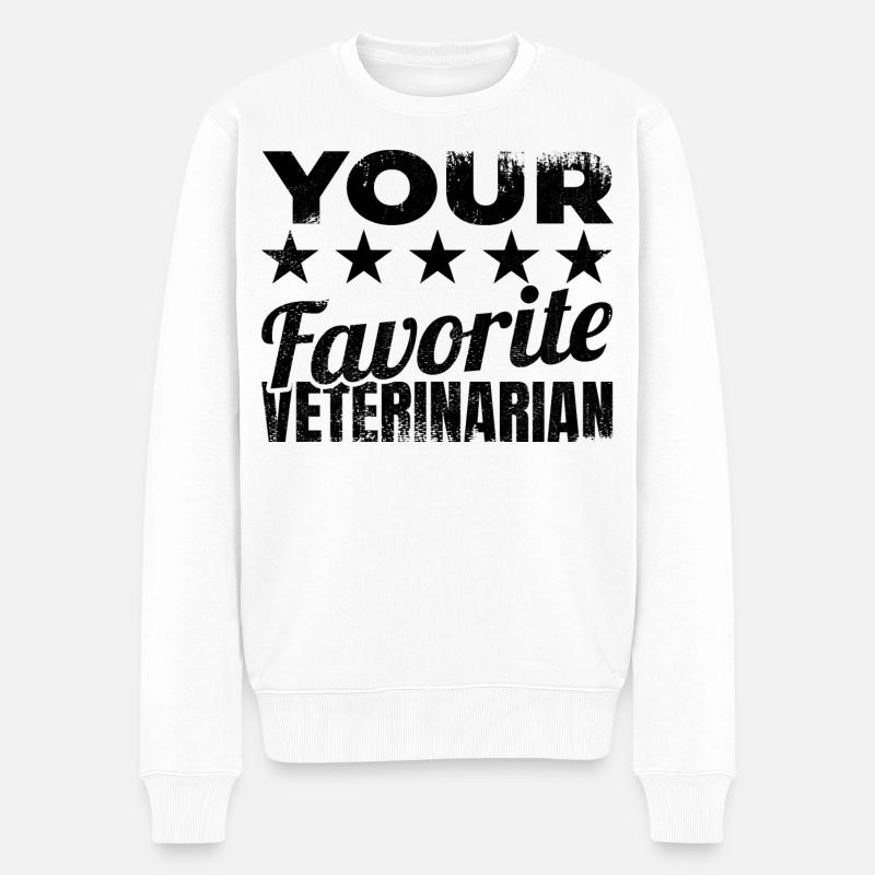 Tierarzt Witz - Männer Premium Bio Pullover - Weiß