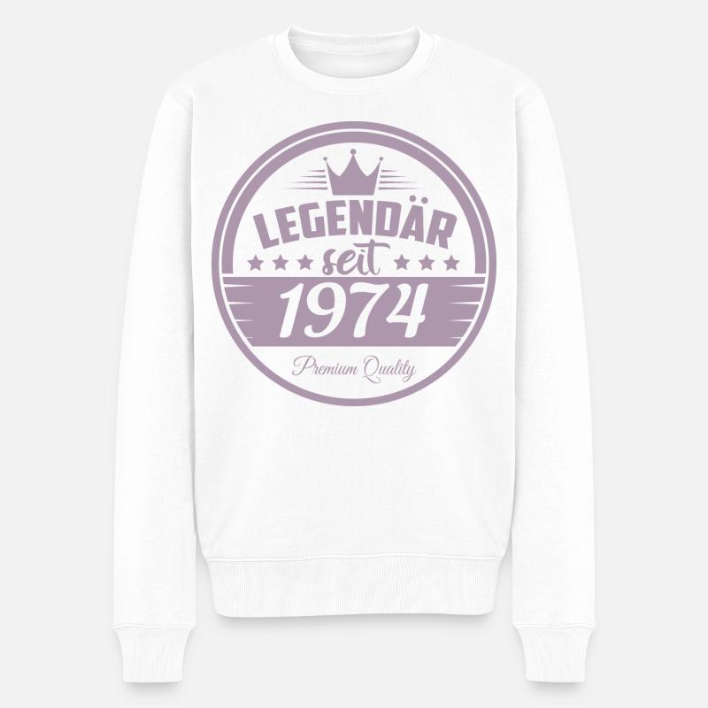 Legendär seit 1974 - Männer Premium Bio Pullover - Weiß