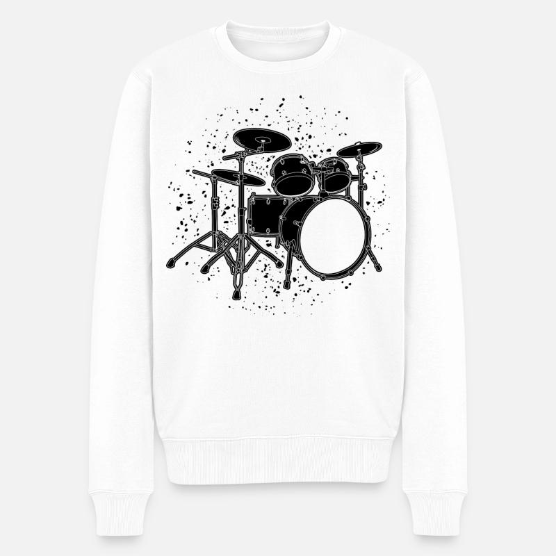 Percussion - Pull Premium bio Homme - blanc