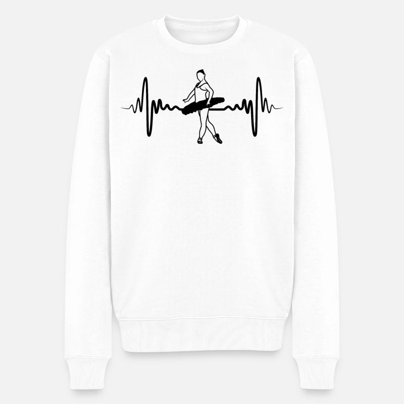 Ballettmädchen - Männer Premium Bio Pullover - Weiß