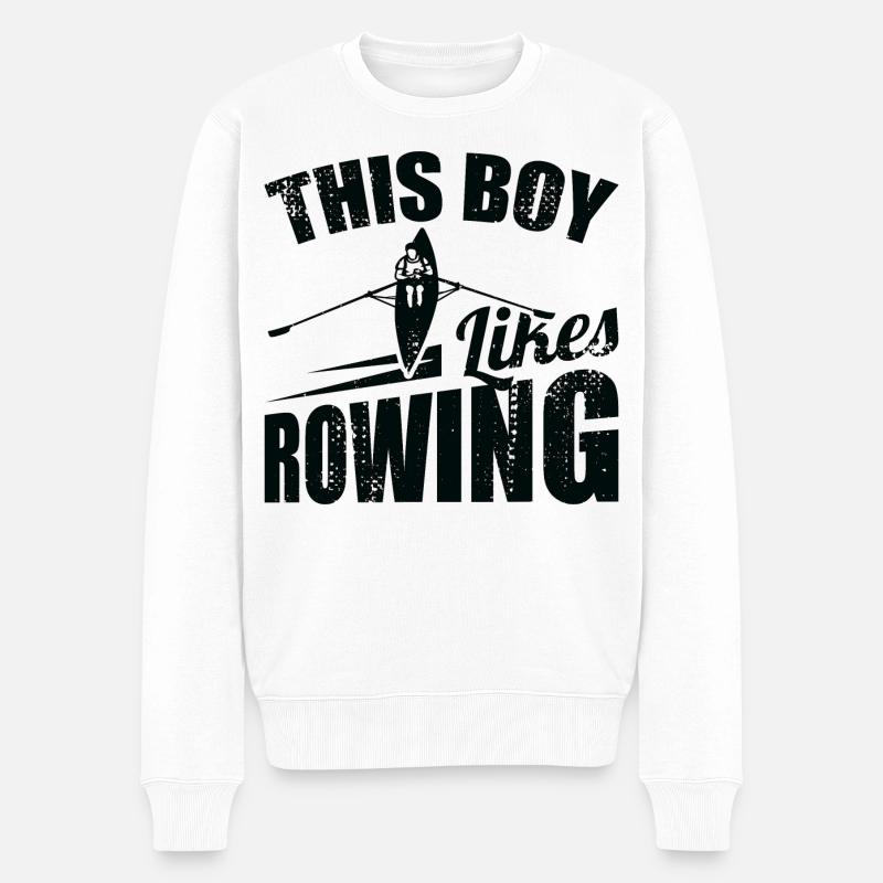 Rudersport Kind - Männer Premium Bio Pullover - Weiß