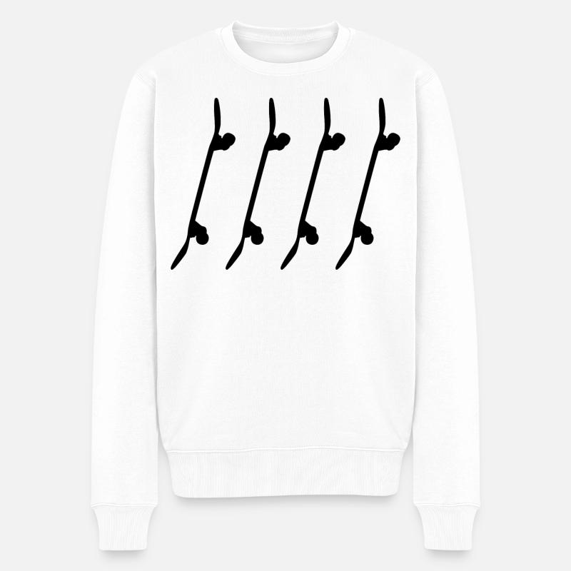 Skateboards - Männer Premium Bio Pullover - Weiß