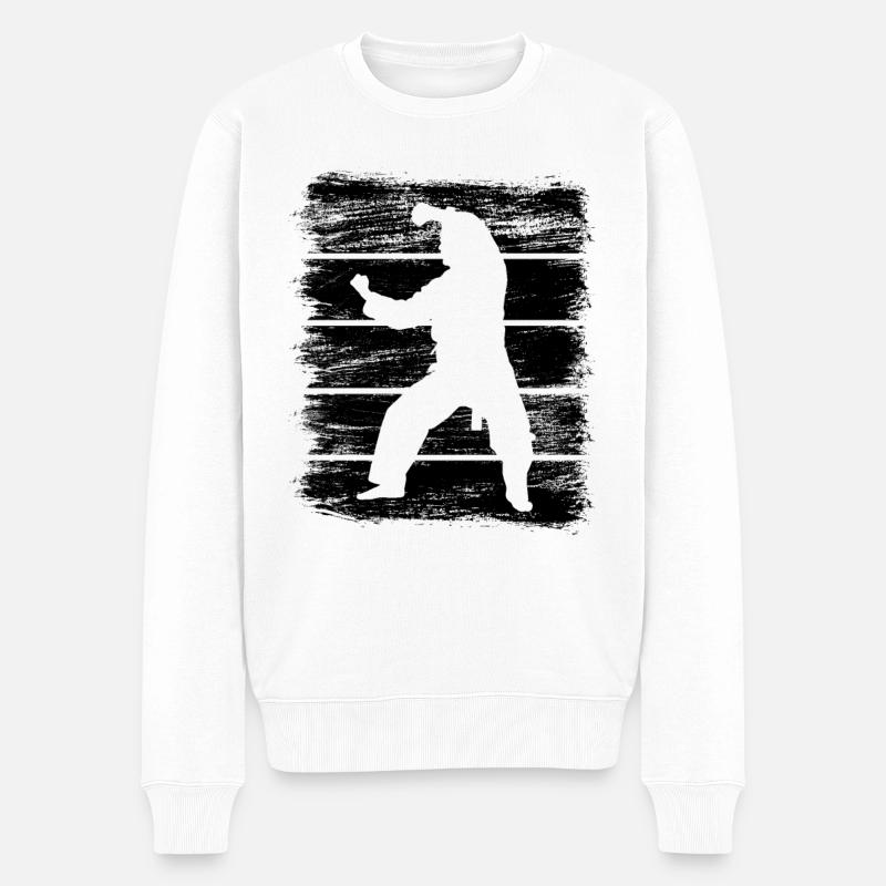 Karatéka - Pull Premium bio Homme - blanc