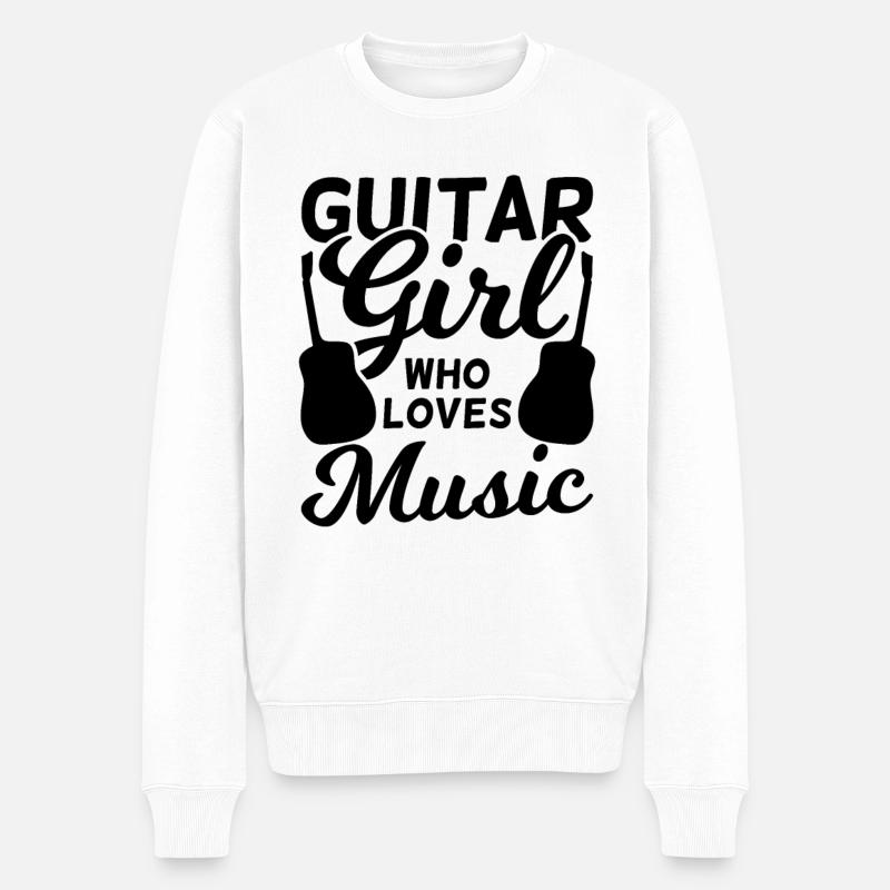 Guitariste - Pull Premium bio Homme - blanc