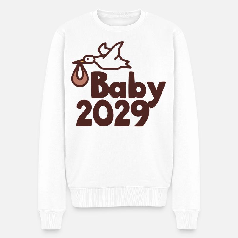 Bébé cigogne 2029 - Pull Premium bio Homme - blanc