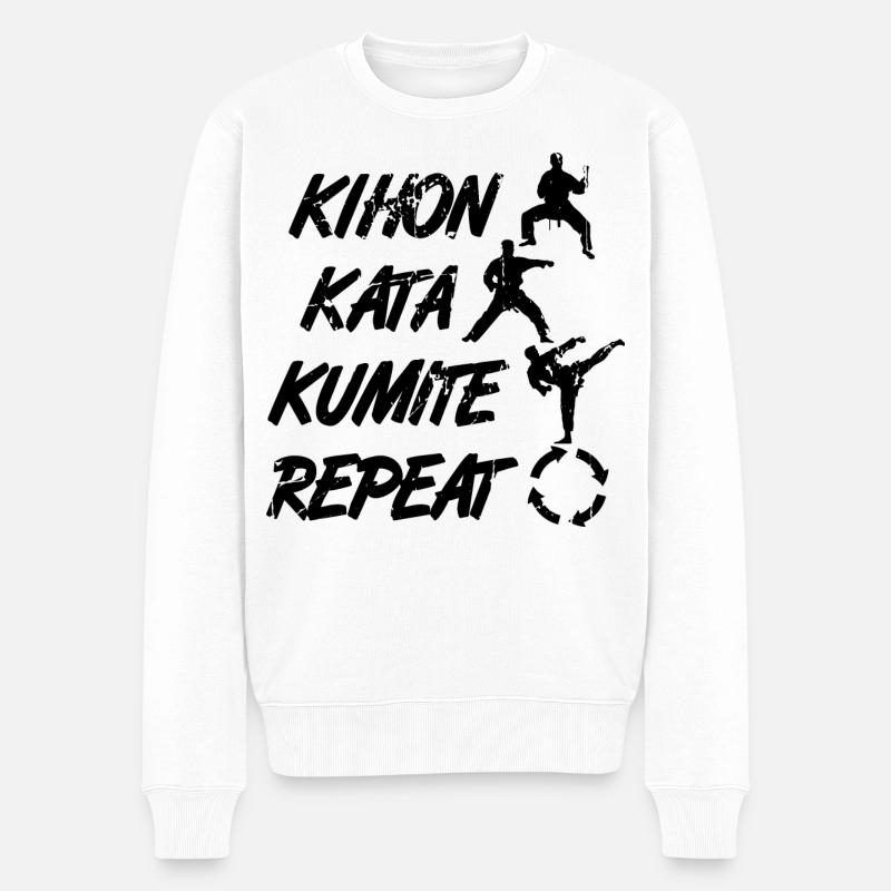 Piliers de karaté - Pull Premium bio Homme - blanc