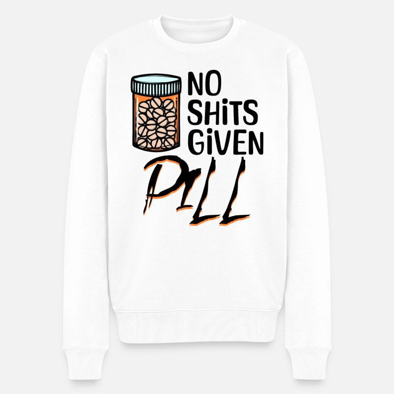 Gleichgültig Is Mir Egal Statement - Männer Premium Bio Pullover - Weiß