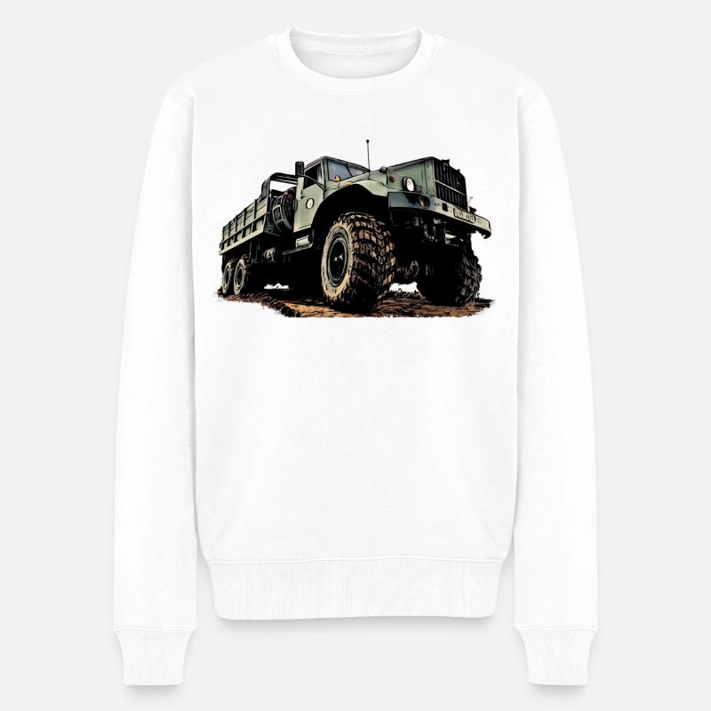 KRAZ LKW - Männer Premium Bio Pullover - Weiß