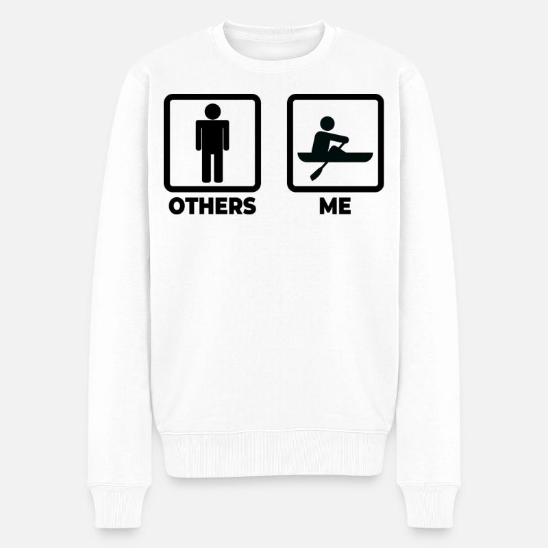 Ich als Ruderer - Männer Premium Bio Pullover - Weiß