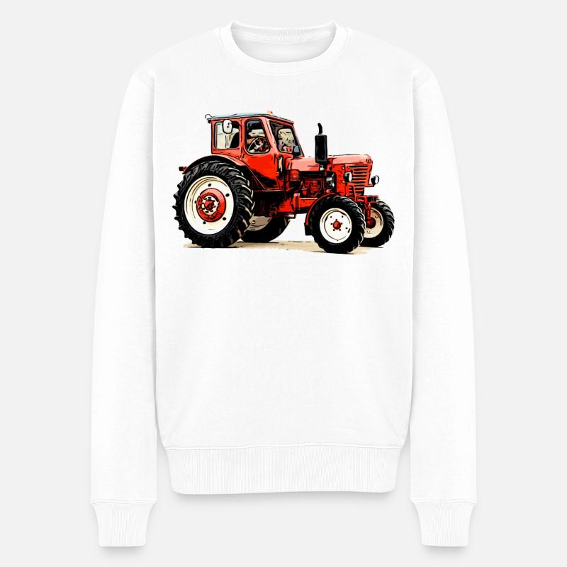 Belarus mts 50 - Männer Premium Bio Pullover - Weiß