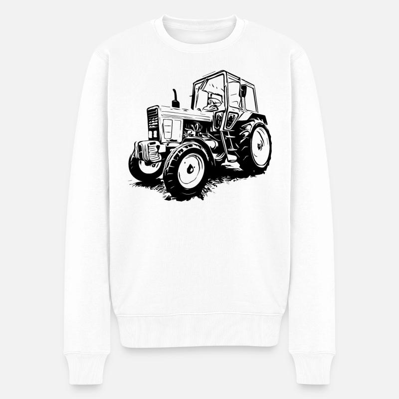 Belarus MTS 550 - Männer Premium Bio Pullover - Weiß