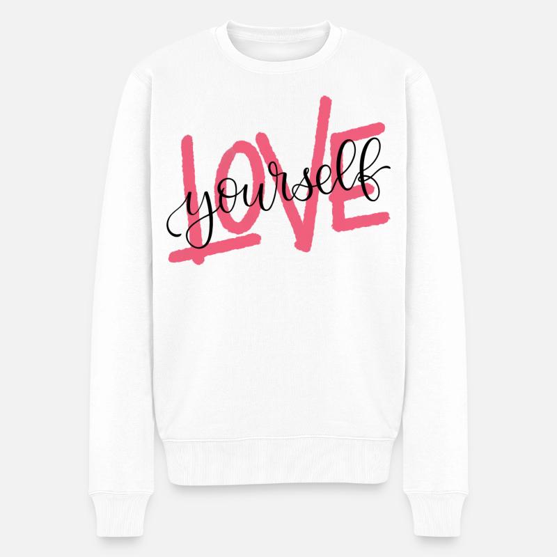 Aime toi toi-même - Pull Premium bio Homme - blanc
