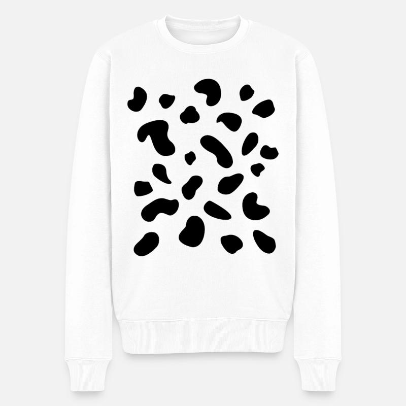 Kuh Kostüm - Männer Premium Bio Pullover - Weiß