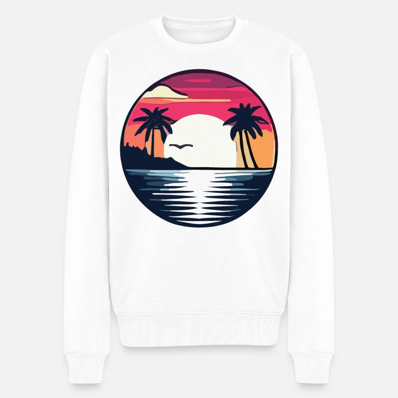 Été - Pull Premium bio Homme - blanc