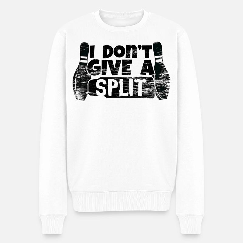 Drôle de dicton de bowling - Pull Premium bio Homme - blanc