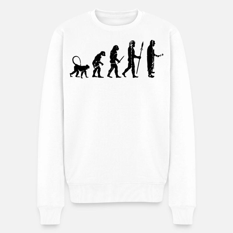 Évolution de Fleischer - Pull Premium bio Homme - blanc