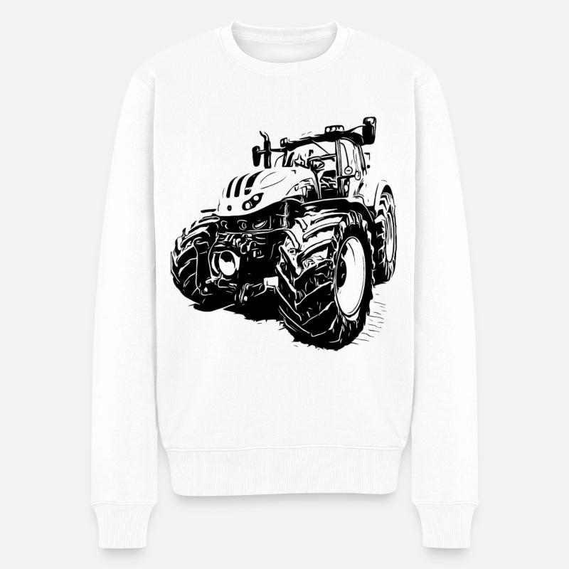 Traktor - Männer Premium Bio Pullover - Weiß