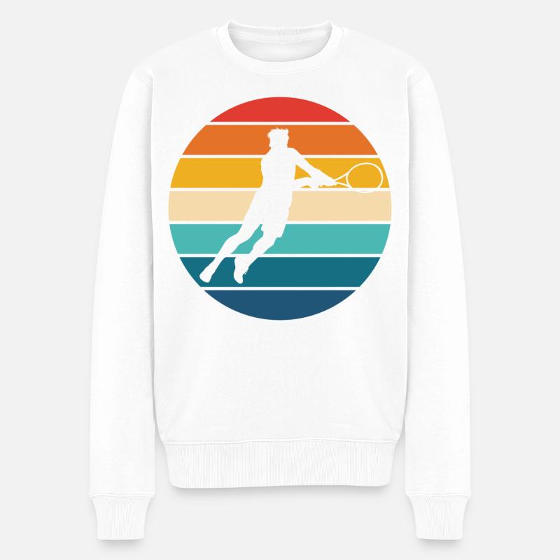 Tennis - Männer Premium Bio Pullover - Weiß
