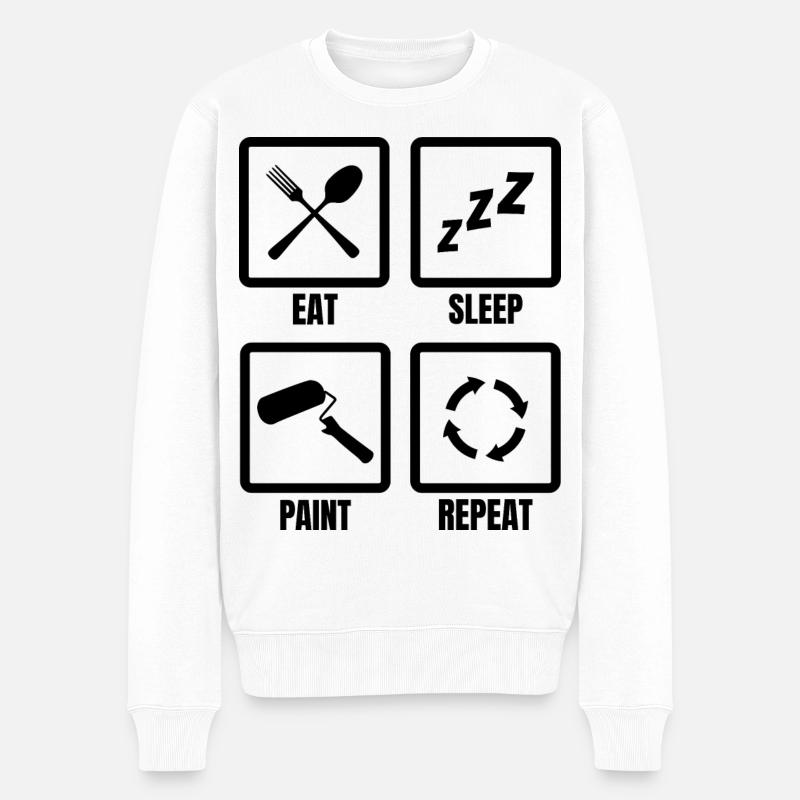 Motivation du peintre - Pull Premium bio Homme - blanc