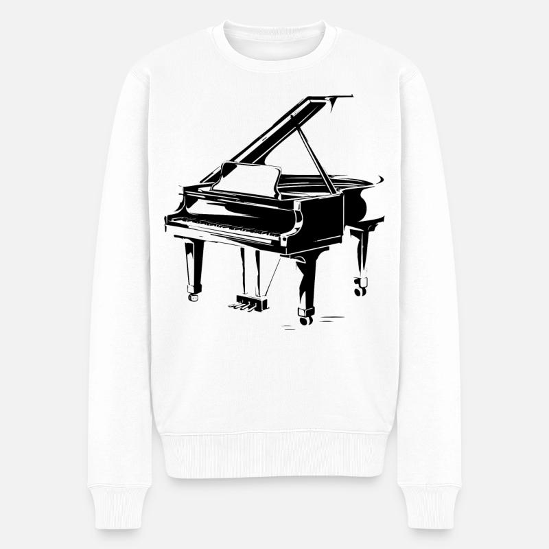 Flügel Zeichnung - Männer Premium Bio Pullover - Weiß